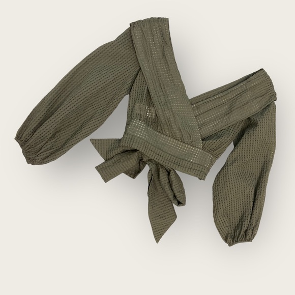 NWT Maeve by Anthropology Green Blouse - Picture 5 of 12